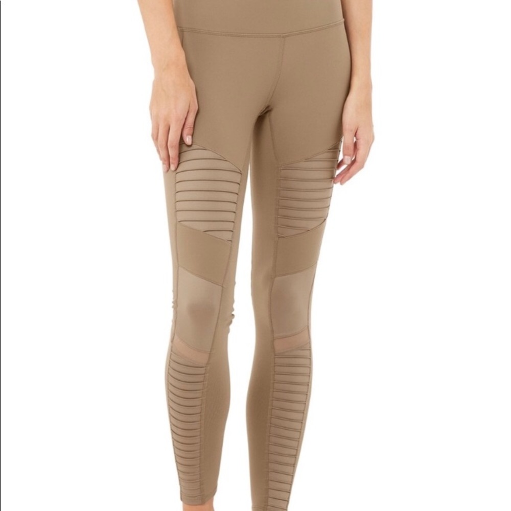 ALO YOGA Moto high waist Leggings medium tan